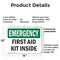 Signmission First Aid Kit Inside, 14 in W x Rectangle, Plastic OS-2PACK-EM-P-1014-L-10370 - alternate 2